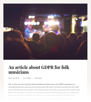 An article about GDPR